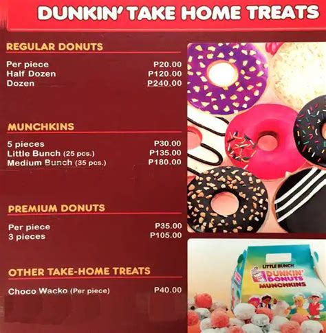 dunkin donuts menu philippines